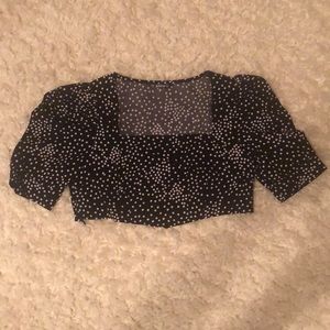 Polka dot crop top